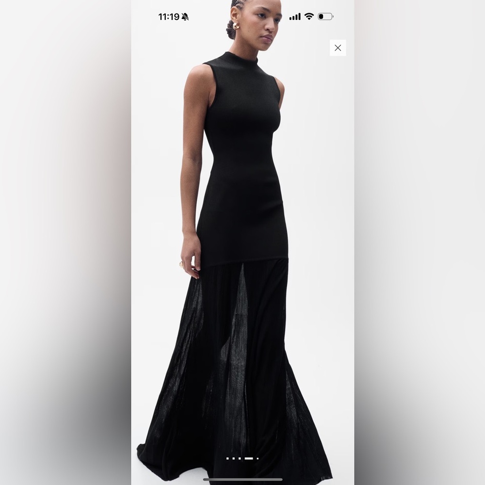 Layered black maxi dress